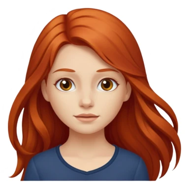 Garota ruiva clara de cabelo comprido  sticker