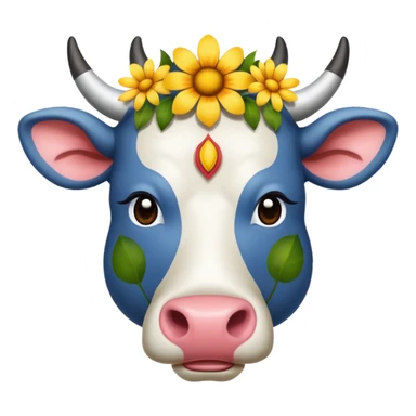 flower Indian cow sticker