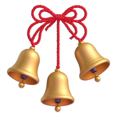 metallic ghungroo bells tied with red thread, used in Indian dance sticker