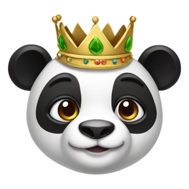 Panda wearing a crown  sticker
