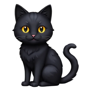 Dark cat with the moon sticker