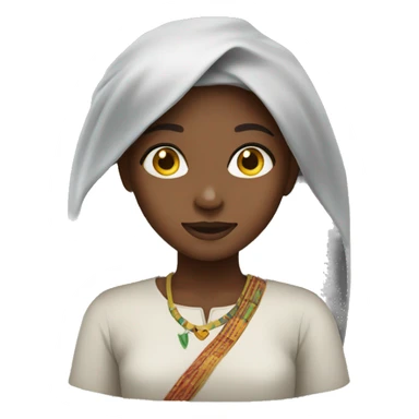 Ethiopian girl sticker