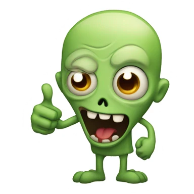 Cute zombie thumbs up sticker