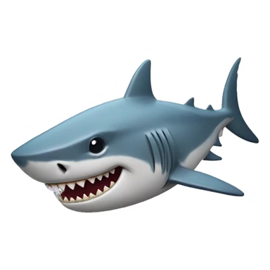 shark with king crown sticker