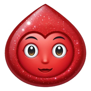 red glitter sweet sticker