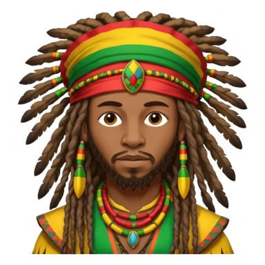 Rasta African warrior sticker