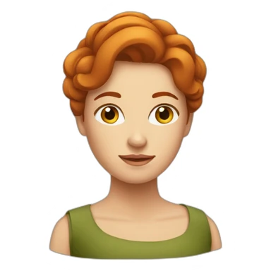Femme rousse au carre sticker