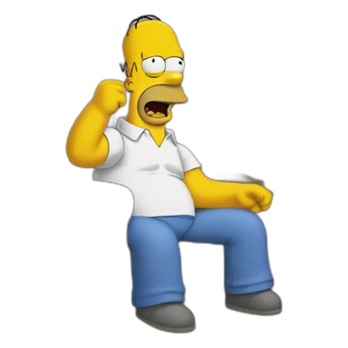 homer simpson watching tv sticker