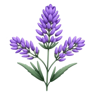 Lavender flower emoji sticker