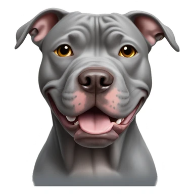 Grey bully pitbull sticker