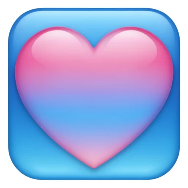 sakura heart with a blue gradient sticker