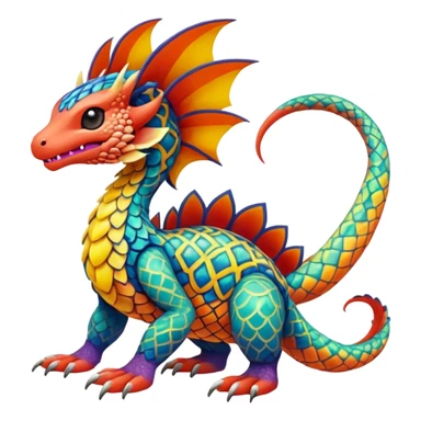 Colorful Exotic Pokémon-Fakémon-hybrid-creature (full body) sticker