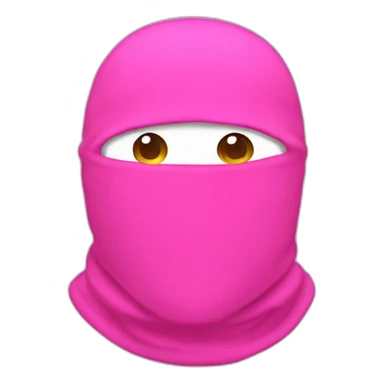 Pink balaclava sticker