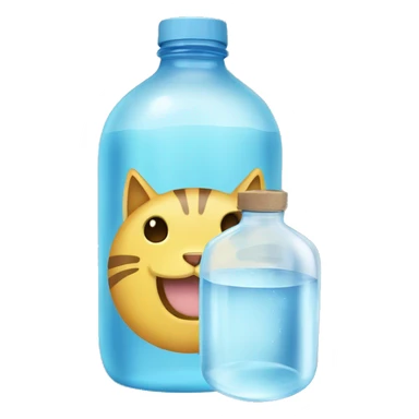 a bottle of water whit cat ears sticker