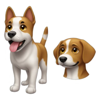 chat avec un chien sticker