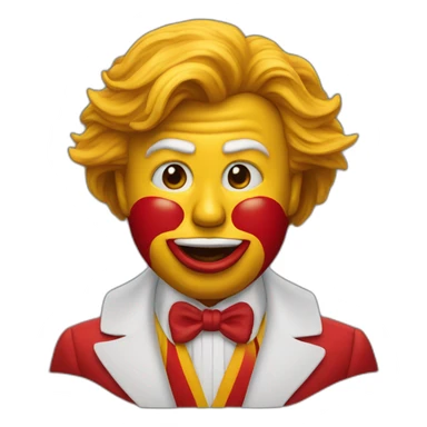 Donald Trump as Ronald McDonald sticker