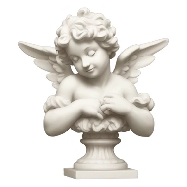 Cherubim statue rococo sticker