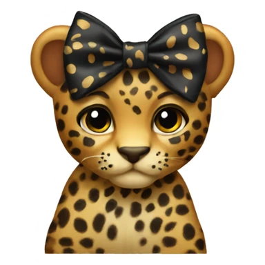 leopard bow sticker