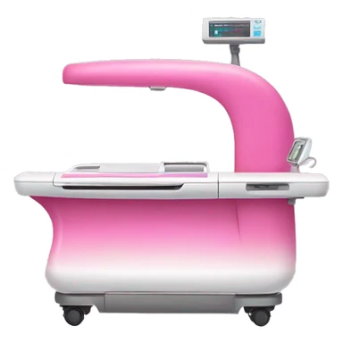 Pink ombre ultrasound machine with glitter on wheels sticker