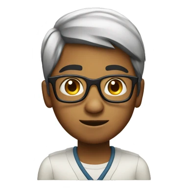 Indian boy with spectacles coding sticker