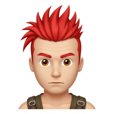 Mec avec une crête rouge sticker