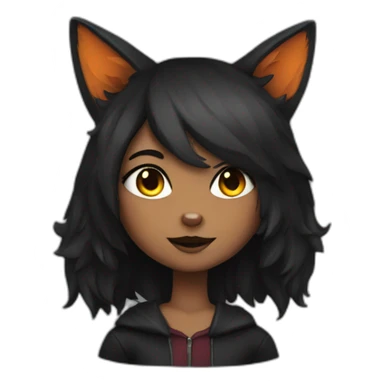 dark fox girl sticker