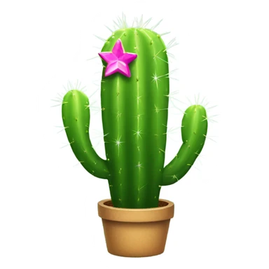 Sparkle cactus sticker
