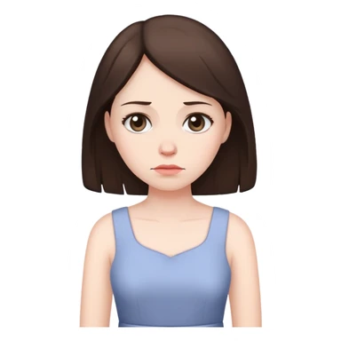 Lonely sad brunette mom sticker
