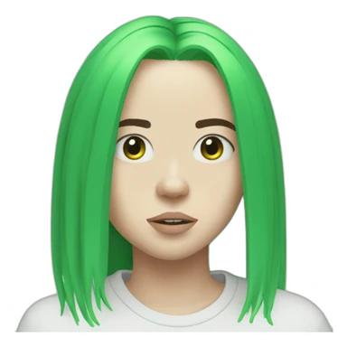 Billie Eilish Green rots sticker