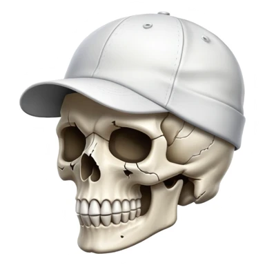 skull head with cap sticker