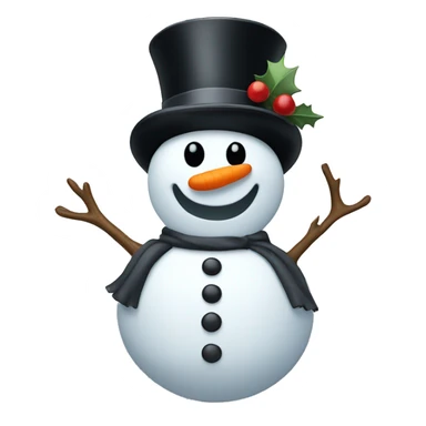 A snowman with a top hat  sticker
