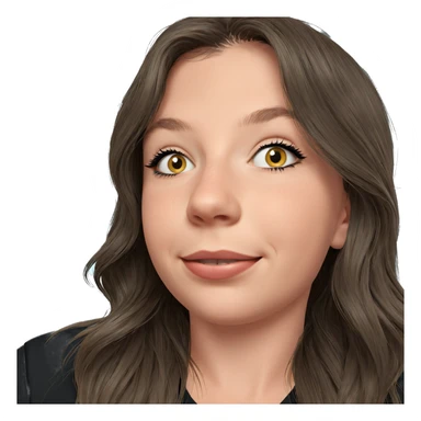 smiling girl with long hair sticker