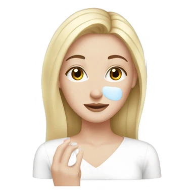 White girl doing skincare  sticker