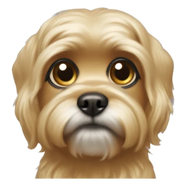 Gold shitzu with big eyes and small nose sticker