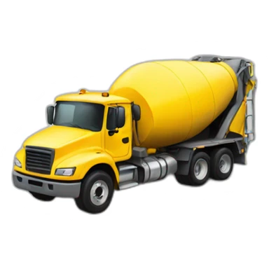 Concrete truck yellow sticker