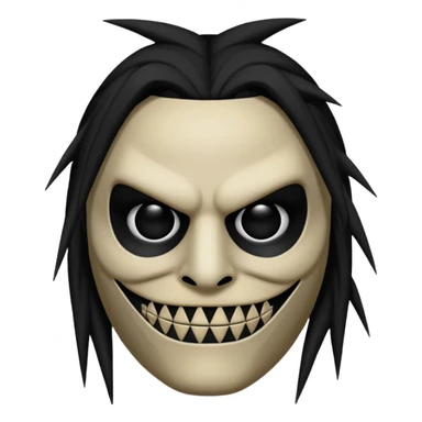 Um emoji gotico com a máscara de espinhos fo integrante do slipknot joey jordison sticker