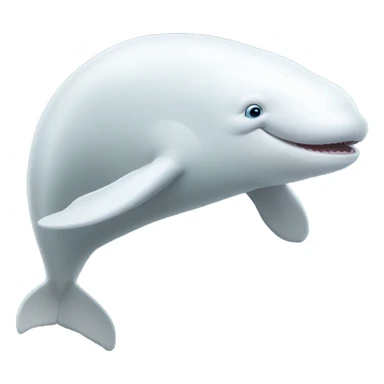 Beluga whale animated  sticker
