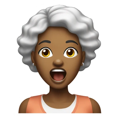 African American woman shouting let's go (in speech bubble) sticker