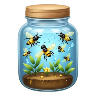 crystal jar full of fireflies sticker