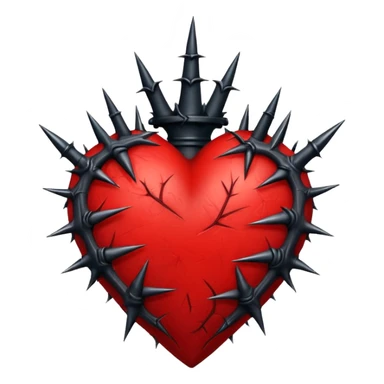 heart with gothic thorns sticker