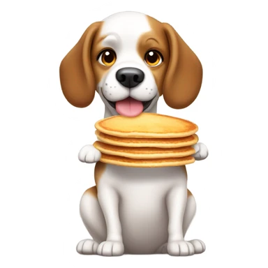 Dog with pancake  sticker