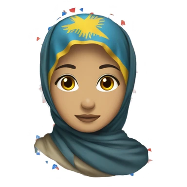 Filipino flag hijab sticker