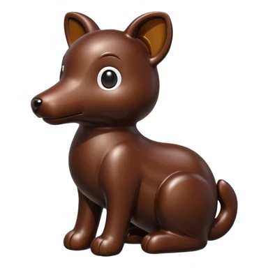 chocolate animal statue sticker
