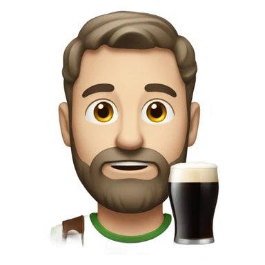 White guy drinking a Guiness sticker