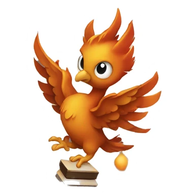 Phoenix playing chess sticker