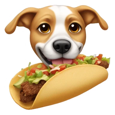 dog eating tacos sticker