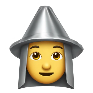pointy tinfoil hat with chin straps sticker