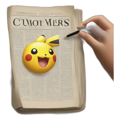 news newspaper document pokemon journal enchanted book magic future sticker