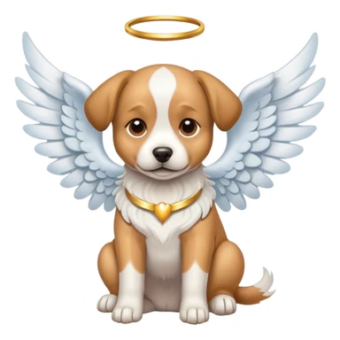 Dog with angel wings  sticker