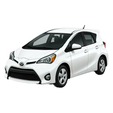 White toyota aqua  sticker